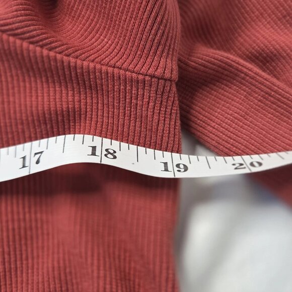 Marine Layer Women's Size Small Puff Sleeve Ribbed Shirt - Picture 4 of 7